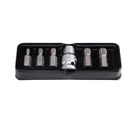 Muuookka D'Embouts de Tournevis Torx Hexagonaux RIBE L30 mm S2 1/2" à 3/8" 10 mm - 2024 - Neuf - 7 Pièces/Ensemble - Manchon de Conversion 0414