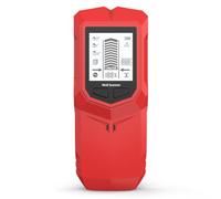 Muuookka Détecteur de Montants Muraux 6 en 1, Détecteur de Montants en Bois, Détecteur de Fils Sous Tension, Scanner Mural, Détecteur de Boîtes Électriques, Rouge.