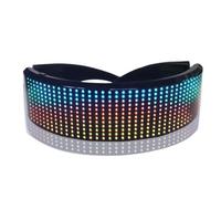 Muuookka Écran D'Affichage Programmable Lunettes LED RVB Luminal Shining Light Up Bluetooth App for Party, Halloween