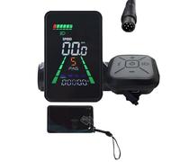 Muuookka Écran LCD de Vélo Électrique de Montagne L5 avec Fonction NFC, Interface Type-C UART, 24V/36V/48V/60V, Compteur de Vitesse pour Scooter Électrique, 6PIN.