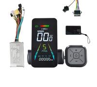 Muuookka Écran LCD pour Trottinette Électrique, Compteur Couleur Animé NFC, Vélo Électrique 24 V/36 V/48 V/60 V, Contrôleur UART + 36 V/48 V, SM5 + Compteur de Vitesse 2 Broches