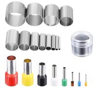 Muuookka Emporte-Pièces en Forme de Cercle 20 Pièces, Emporte-Pièce pour Céramiques, Moule à Pâtisserie, Outil de Pointillage avec Étui de Rangement pour Loisirs Créatifs, Indentation.