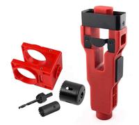 Muuookka Ensemble de Scie Inclus, Kit D'Installation de Verrouillage de Porte pour 1-3/4 "ou pour les Portes en Bois de 1-3/8" D'Épaisseur avec un Outil de Mortuation de Trou de Verrouillage Rouge