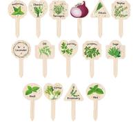 Muuookka Étanche, Panneaux de Jardin en Extérieur de L'Étiquette D'Usine, 15 Étiquettes de Plante avec des Noms, Étiquettes de Plante