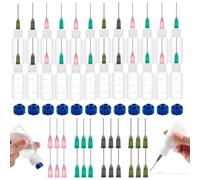 Muuookka Flacon Souple en Plastique de 30 Ml avec Applicateur de Colle pour Peinture et Travaux Manuels, avec Pointe Aiguille, Calibres 14, 16, 18 et 20