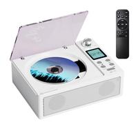 Muuookka FM Support Portable Bluetooth Retro CD Clayer Player, Dual Enceinte System, HiFi Sound Quality - Carte USB/TF Incluse Blanche