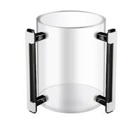 Muuookka Gobelet de Lavage à la Main en Acrylique, Design Rond avec Poignées en Métal pour Le Lavage de Prière Juif - Gobelet de Lavage à la Main de Couleur Noire.