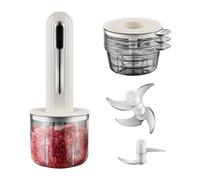 Muuookka Hachoir à Viande Électrique sans pour, Robot Culinaire Multifonction, Presse-Ail, Hachoir à Viande.