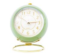 Muuookka Horloges, Rétro Rétroéclairage, Silencieux Non-Tic, Horloge de Bureau Petite Alimentée par Pile avec Lumière Nocturne, Design Simple et Mignon Vert