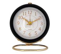 Muuookka Horloges, Rétro Rétroéclairage, Silencieux Non-Tic, Horloge de Bureau Petite Alimentée par Pile avec Lumière Nocturne, Design Simple et Mignon Noir