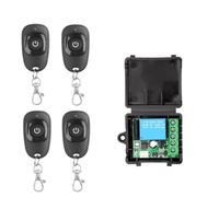 Muuookka Interrupteur Télécommandé Universel 433 MHz DC 12V 10A Récepteur de Relais pour la Porte de la Porte de Garage pour la Porte