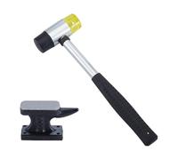 Muuookka Iron Anvil Mini Horn Anvil Set Rubber Hammer Inclus Blacksmith Forge Kit Forging Banc Block Block Silversmithing Tools