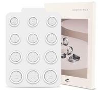 Muuookka Kit de Mesure de Bague Intelligent pour un Ajustement Précis (Tailles 4 à 15) - Outil Professionnel de Mesure des Doigts pour les Trackers de Santé et de Sommeil