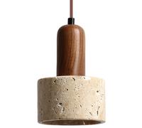 Muuookka Lampe LED Suspendue en Marbre Jaune Japonais, Style Wabi Sabi, Style Nordique, pour Chevet, Restaurant, Couloir