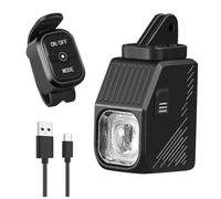 Muuookka Lumière de Vélo Suspendue LED Rechargeable par USB Type-C avec Télécommande, Phare Super pour Le Cyclisme Nocturne.