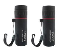 Muuookka Mini 2000x 25 HD Télescope Monoculaire Portable Support de Téléphone Mobile pour Camping Observation des Oiseaux 2pcs