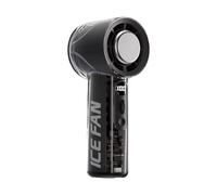 Muuookka Mini Air Climating Fan de Refroidissement à Glace Portable 100 MAh Affichage Numérique LED 3000mAH pour Extérieur, Bureau, Voyage Noir