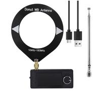 Muuookka Mini Radio Portable SI4732 10 KHz-180 MHz HF SW MW VHF FM/AM/LSB/USB avec Écran IPS de 1,9 Pouces