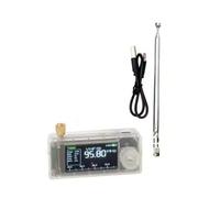 Muuookka Mini Radio Portable SI4732, Pleine Bande, LSB, USB, AM, FM, HF, SW, MW, VHF, Boîtier Transparent