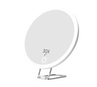 Muuookka Miroir de Table Portable à LED, Grossissant 30x, Pliable et Léger, Idéal pour les Voyages.