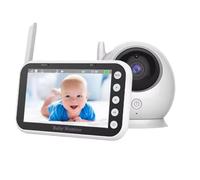 Muuookka Moniteur 4,3 Pouces, Zoom 2x, Caméra Vidéo HD Sans, Audio Bidirectionnel, Vision Nocturne, Caméra de Surveillance de la Température