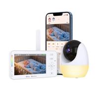 Muuookka Moniteur Vidéo pour avec Écran de 4,3", Vision Nocturne, Fonction PTZ, Suivi Automatique, Contrôle à Distance WiFi pour la Surveillance des Animaux de Compagnie et des Enfants.