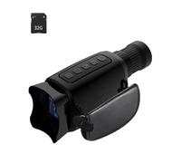 Muuookka Monoculaire de Vision Nocturne à Zoom Numérique 16x, Caméra Télescopique Infrarouge HD 1080p avec Carte 32 Go pour Le Camping et la Randonnée