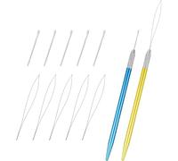 Muuookka Outil de Boucle pour Extensions de Cheveux 12 PCS - pour le Coiffage des Cheveux, Outil de Dispositif à Perles, Crochet de Tirage de pour Perles en Silicone.