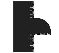 Muuookka Outil de Coiffure Réutilisable pour la Définition de la Ligne de Cheveux des Barbiers avec Indicateurs de Mesure, Design de Carte de Santé.