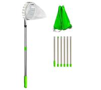 Muuookka Outil de Cueillette de Jardin High Tree Orchard, Perche à Fruits avec Sac de Rangement, 4M, Cueilleur de Fruits Télescopique en Acier Inoxydable.