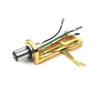 Muuookka Pick-Up de en Cuivre Vinyle à Aiguille-Branche Record Player Phonograph LP Vinyl Universal Accessoires AT3600L Gold