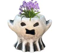 Muuookka Pots de Fleurs Fantômes Décorations d'halloween Pot en Résine pour Jardin Seau Vase Thème Horreur Festival Effrayant
