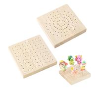 Muuookka Pour Craft For Pottery Clay Model, L'Affichage Est de 2pcs 3,9x3,9 Pouces Mini-Brochettes en Bois Pick Square Pick, 160 Trous