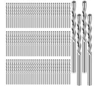 Muuookka Pour le Travail Du Plâtre, Ensemble de 100 Pièces de Forets à Spirale de 1/8 Pouce, Forets de Fraisage à Pointe Guide pour Utilisation sur Bois de Plâtre.