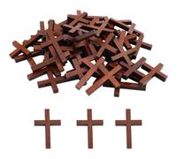 Muuookka pour Les Œufs de Pâques, 100 Mini Croix en Bois, pour Les Prières de Poche, Les Petits Pendentifs et Les Cadeaux Chrétiens