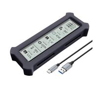 Muuookka Protocole Case SSD M2 avec Écran D'Affichage Intelligent Numérique USB3.2 GEN2 Type C ENSUILLE 5 Gbit/S M. 2 SSD Disk Box A