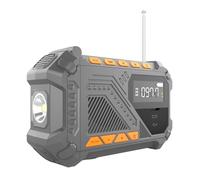 Muuookka Radio à Manivelle d'urgence avec Alarme SOS, Lampe de Poche LED, Radio Météo Portable AM/FM pour Intérieur et Extérieur, Gris.