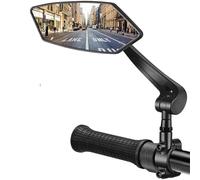 Muuookka Rétroviseur de Vélo Réglable à 360°, Rétroviseurs de Guidon à Large Champ de Vision, Accessoires de Sécurité pour Le Cyclisme en Extérieur A