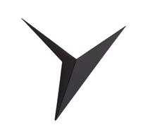 Muuookka Salle Lights Modern Triangle Minimalist Shape LED Lampes Murales à LED Nordic Style Indoor Simple Light Black