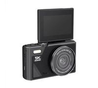 Muuookka Selfie Cam 180 ° Flip Screen Digital Photography Camera 5k 18x Digital Zoom Vintage Vlog Vidéo Recorder A