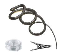 Muuookka Serpent sur Une Accessoires de Farce avec et Clip Serpent en Caoutchouc Réaliste pour Taquiner des Amis