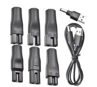 Muuookka Set D'Adaptateurs USB Chargeur 5V 8 PCS Câbles D'Alimentation de Remplacement pour Types de Tondeuses à Cheveux Électriques, Rasoirs et Tondeuses à Barbe.
