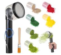 Muuookka Set de Matériaux pour Modèle de Table de Sable pour Artisanat de Paysage, Applicateur d'herbe Statique, Kit de Flocage avec Poignée Antidérapante.