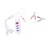 Muuookka Station de Charge Multifonctionnelle à 3 Clips USB avec Interrupteur, Solution de Charge de Batterie Universelle pour Téléphones Portables