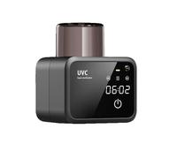 Muuookka Stériliseur Smart UV Stériliseur Séchante Rechargeable avec Affichage à LED Porte-Maîtres de Salle de Bain Accessoires Noirs