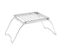 Muuookka Support de Poêle Pliable en Acier Inoxydable Portable pour Camping, Grille de Barbecue Mini Extérieure, Support de Plat, Support de Plateau de Cuisson.