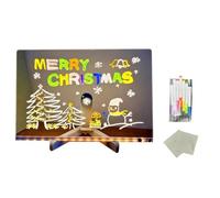 Muuookka Tableau LED avec Support, Tableau de Dessin LED 2025 pour Enfants, Tableau LED avec Couleurs et 7 Marqueurs de Couleur Grand - 30x20CM
