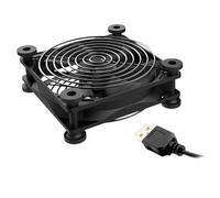 Muuookka Tapis de Sol en Métallique Inclus, Ventilateur de Refroidissement USB 5V de 120 mm Conçu pour Routeur, TV-Box, Modem Optique, Amplificateur.