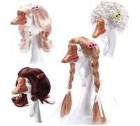 Muuookka Tenue d'oie Porche avec des Perruques de 4 Pcs, des Pinces à Cheveux et Une Perruque Tresse, Un Costume de Statue à la Pelouse Mignonne pour Extérieur