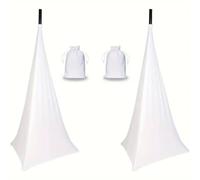 Muuookka Universal DJ Light Encein de Haut-Parleur Couvercle de Support de Trépied Extensible Jupe de Support de Haut-Parleurs Scrim Cover pour L'Équipement de Scène